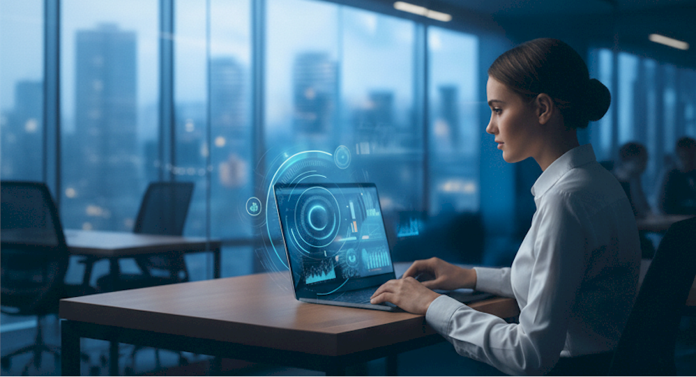 Modern office environment representing trustworthy AI for business